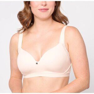 Breezies Buff Natural Embrace Wirefree Contour TShirt Bra Size 36D